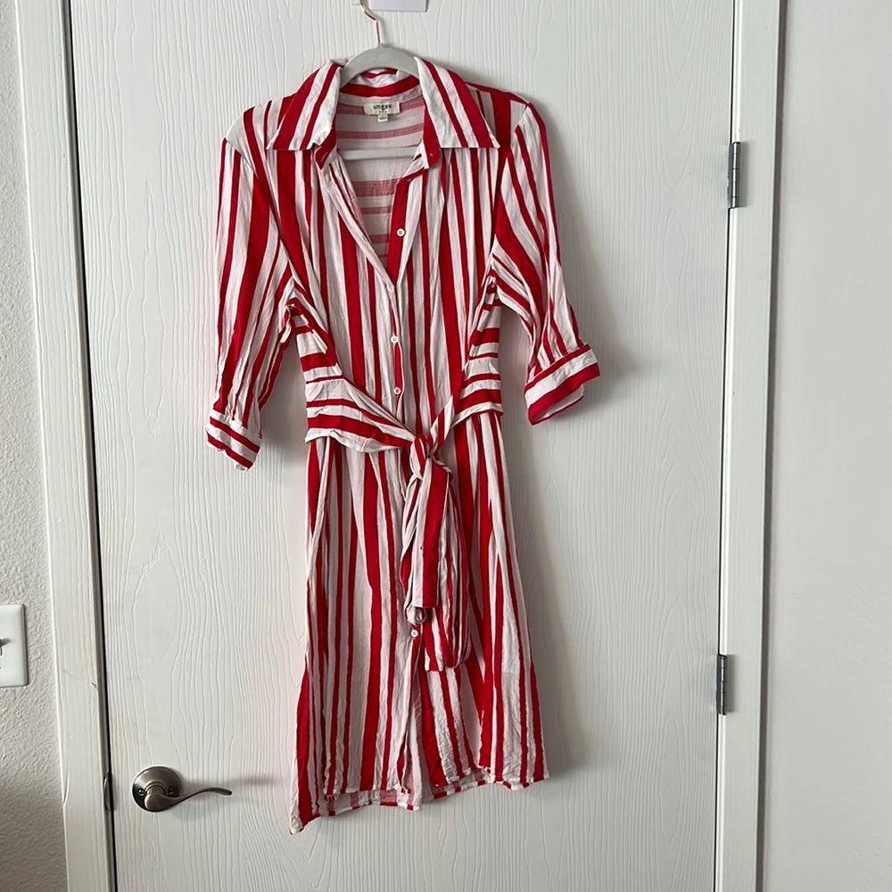 Red and White Stripe Dress